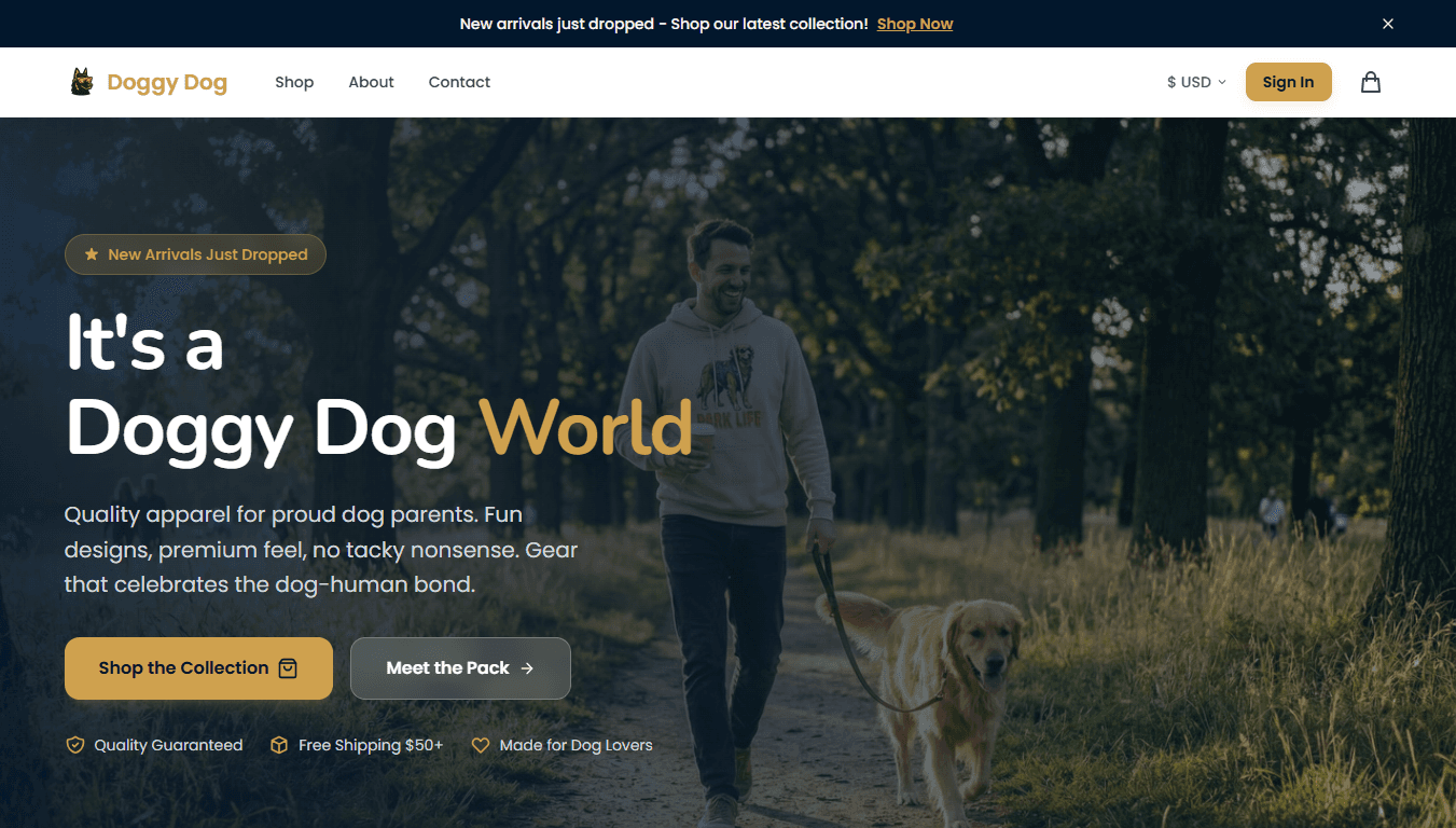 Doggy Dog store screenshot